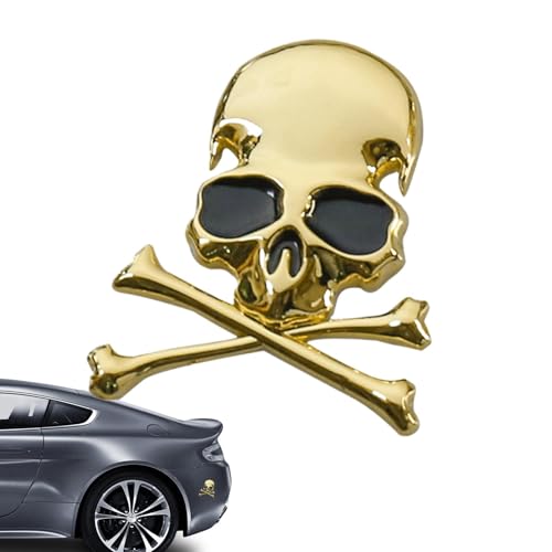 Skull Stickers for Car, 3d Decorative Stickers, 2.87x2.4 Inches Gothic Skeleton Decals, Waterproof Auto Decoration, Tailgate Bumper Emblem for Sedan Truck Skull Stickers for Car, 3d Decorative Stickers, 2.87x2.4 Inches Gothic Skeleton Decals, Waterproof Auto Decoration, Tailgate Bumper Emblem for Sedan Truck