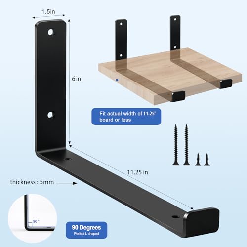 6pack1125lx6hx15wjlipshelfbracketsrusticfarmhouseironwallfloatingshelfbracketmetalshelfbracketindustrialshelfsupportswithscrewsblack Urban Country Home Decor 6 pack 1125 l x 6 h x 15 w j lip shelf brackets rustic farmhouse iron wall floating shelf bracket metal shelf bracket industrial shelf supports with screws black urban country home decor
