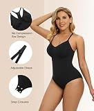 SHAPERX Body modelujące sylwetkę dla kobiet kontrola brzucha racerback bezszwowa modelująca sylwetkę podkoszulek, 1-czarny, XXL-3XL