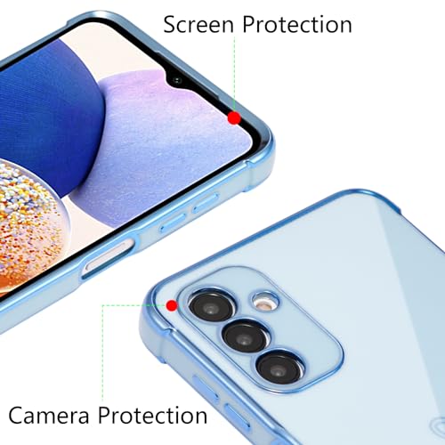 Coque Samsung A16 avec protection objectif motif cœurs bleu - 2