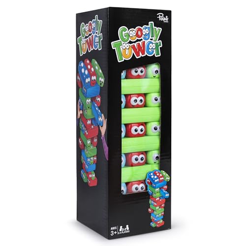 Point Games Googly Tower - Stacking Tower Game with Fun Design - Developmental & Interactive Puzzle, Test Stabilizing Skills- Ages 3+