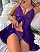 Avidlove Babydoll Lingerie for Women Honeymoon V Neck Chemise Sexy Exotic Negligee(Purple,S)