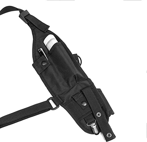 LUITON Radio Shoulder Holster Left Side Chest Harness Holder for Two Way Radios Walkie Talkie Rescue