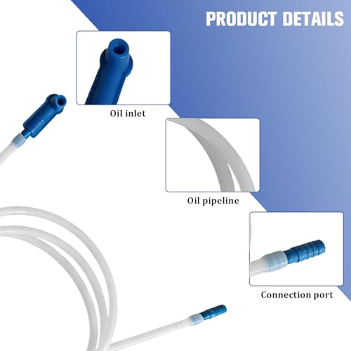 FALVFUN Car Brake Fluid Bleeder Hose, 6.56 Ft Vehicle Bleeding Change Hose Tool with Adapter, Automotive Oil Fluid Extractor Repair Tube, Universal for Motorcycle Braking System - Thumbnail 4