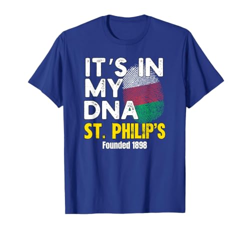 St. Philip's SPC Souvenir HBC Urban Apparel T-Shirt, Men, Royal Blue, Large
