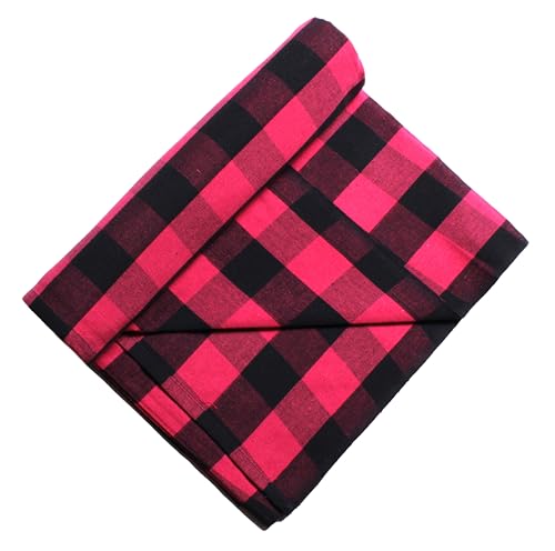 Image of Hornbill Enterprises 100% Pure Cotton Blanket /Single Size Solapur Cotton Chaddar /Bedsheet /Reversible Blanket for Daily use (60x90 inches) Set of 1 (Pink Black)