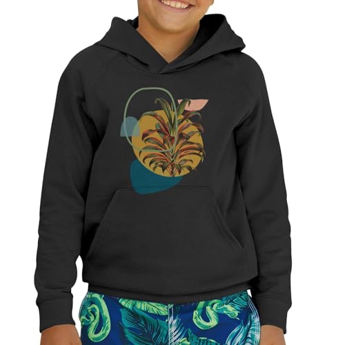 Sweat enfant plante exotique vintage pull à capuche tropical jungle feuille - 2