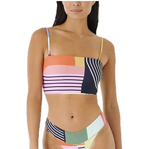 Rip Curl Damen Women's Day Break Long Line Bandeau Bikini Orange M