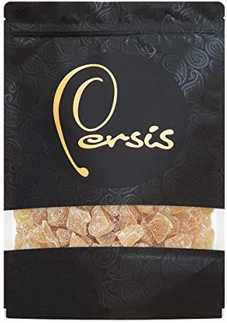 Persis Crystallised Ginger Chunks โ Premium Crystalised Ginger Pieces & Stem Ginger for Baking, Cooking, and Snacking (1kg)