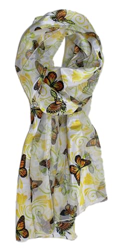 Image of Ted and Jack - Spring Garden Helper Print Silk Feel in White ad Gold Butterflies