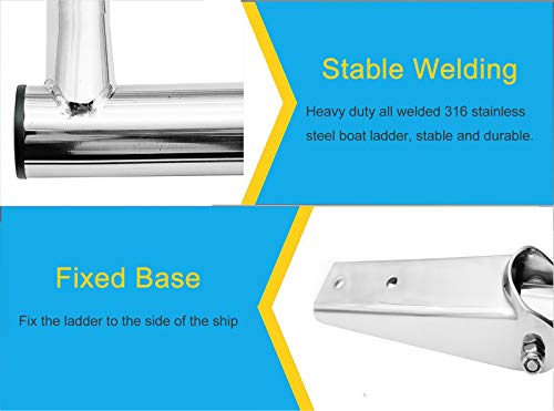 Escalera plegable 4 peldaños acero inoxidable para piscina miniatura 7