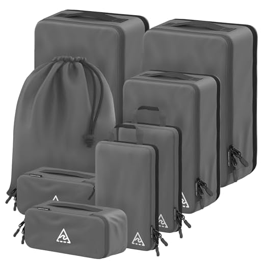 8-Piece Deluxe Compression Bags for Travel