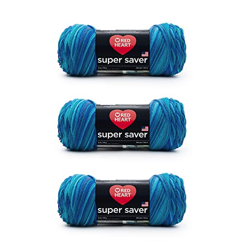 Image of Red Heart Super Saver Yarn, 3 Pack, Macaw 3 Count