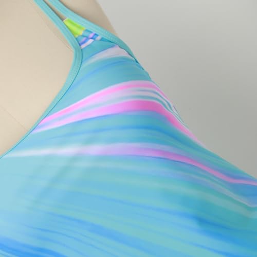 Tankini grande taille imprimé bleu ciel à bretelles croisées XXL - 6