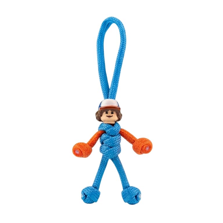 Buddy Keychains - The Dustin Key Ring | Knot keyring Handmade Gift For Kid's School Bags and Car Keys.