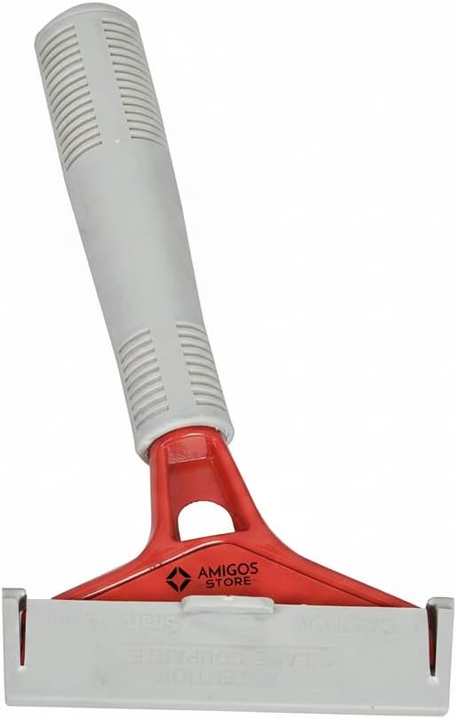 Floor & Wall Scraper with Heavy Duty ABS Plastic Handle – Red & Grey