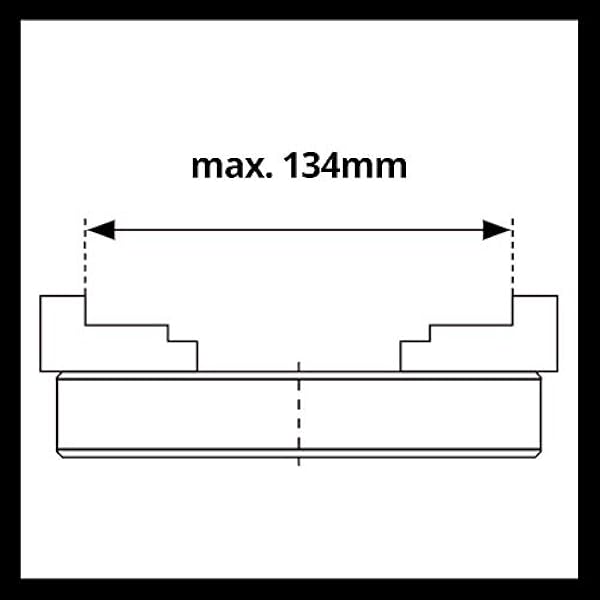 kwb by Einhell fyrkäftsfoder för svarvningsmaskin (tillbehör till roterande maskin, lämplig för roterande maskin TC-WW 1000 och TC-WW 1000/1, M18-fäste)