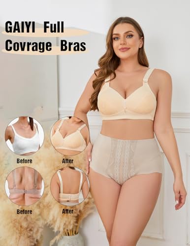 Everyday Bra for Women Lace Full Coverage Compression Bra Unlined Bras Lightly Padded Bras for Women3