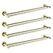 DTKJ Toallero Baño Modernos bastidores de Toalla de Oro Cepillado, Moda de Color Dorado montado en la Pared Barra Doble 304 Accesorios de baño de Acero Inoxidable para Baño y Cocina (Color : 4pcs)
