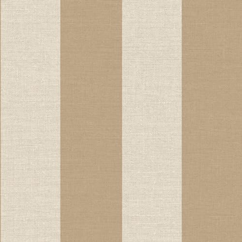 Belgravia Carmella Stripe Wallpaper – Textured Heavyweight Vinyl Wallpaper – Modern Wallpaper for Living Room, Bedroom, Hallway – Decorative Luxury Wallpaper – Sand/Cream