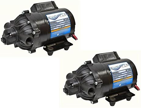 2 Pack EVERFLO 12 Volt 7.0 GPM Diaphragm Water Pump 60 psi Lawn Sprayers Boats RV's