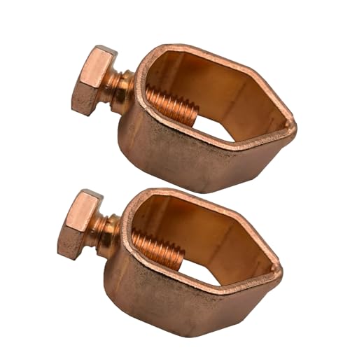 Ground Rod Clamp, Great for 1/2&rdquo;- 5/8&rsquo;&rsquo; Grounding Rods, Rebar, or Pipe (ground clamp 2pcs...