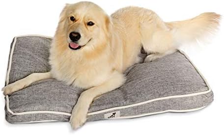 AllPetSolutions Alfie Range Beds - Large Durable Dog Bed Pillow Cushion (Grey)