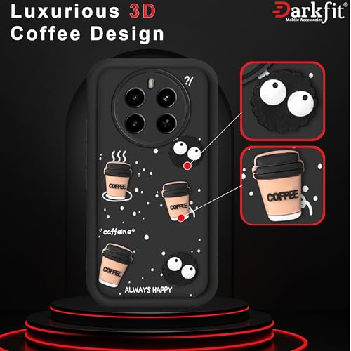 Image of Back Case Cover Compatible with Realme P1 5G | Cute Fun Cartoon Ball 3D Coffee Silicone Case | Body Protection | Camera Protection | Shock Proof | Color Black | Pack of 1