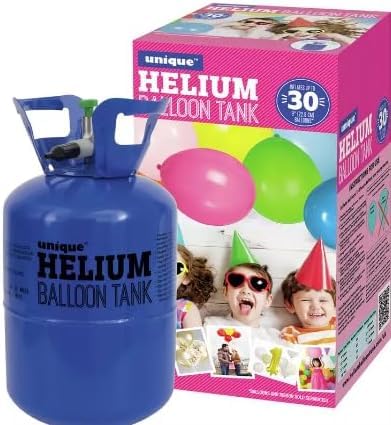 Disposable Helium Canister Tank fill 30 Latex Balloons-Small