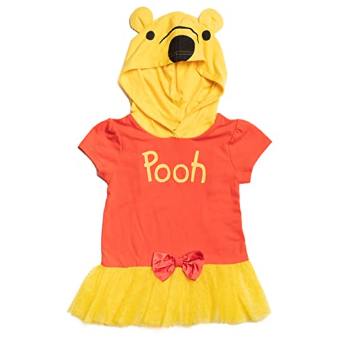 Disney Winnie the Pooh Little Girls Cosplay Graphic Hooded Tunic T-Shirt and Leggings Set red/yellow 6-6X - Thumbnail 3
