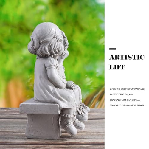 Sculpture de jardin décorative et figurine miniature résistante