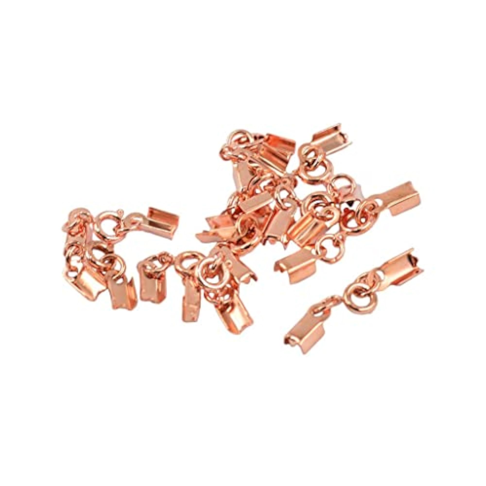 12pcs Antique Metal Clips Spring Clasp Crimp Ends