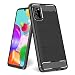 Produktbild promixc Handyhülle für Galaxy A41 Hülle Carbon Look Silikon TPU Flexible Stoßfeste Handy Tasche Hybrid Case Schutzhülle Stylish Cover Bumper für Samsung Galaxy A41 Schwarz