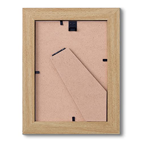 Fabian Clarke London® 8x6 Modern Oak Wooden Picture Photo Frame with White Mount to Hang Portrait or Landscape - Image 3