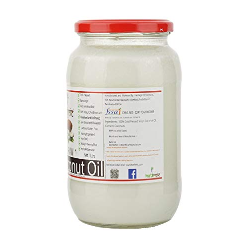 Image of HATHMIC Raw Extra Virgin Coconut Oil (Cold Pressed)1000ml