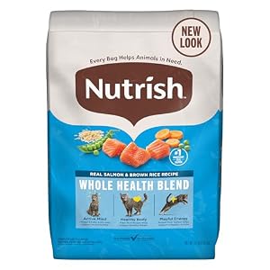 Nutrish Rachael Ray Dry Cat Food Real Salmon & Brown Rice Recipe, 14 lb. Bag