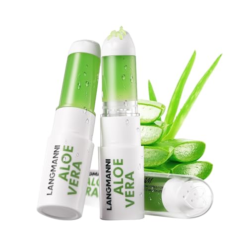 Baume à lèvres hydratant, rouge à lèvres à l'aloe vera, hydratation longue durée pour apaiser les lèvres sèches et gercées, masque à lèvres nourrissant et hydratant avec des plantes naturelles