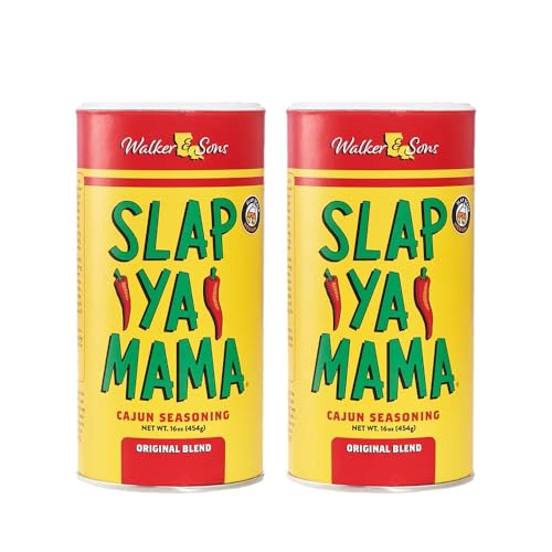 Slap Ya Mama Original Blend Cajun Seasoning - 16 oz Can, Pack of 2, All Natural, MSG Free, Kosher - Authentic Louisiana Flavor
