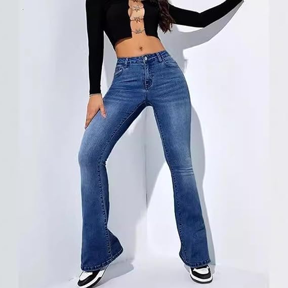 Celestias Lift Jeans, Womens Curvy High Waist Tummy Control Stretch Butt Lifting Flare Skinny Jeans4