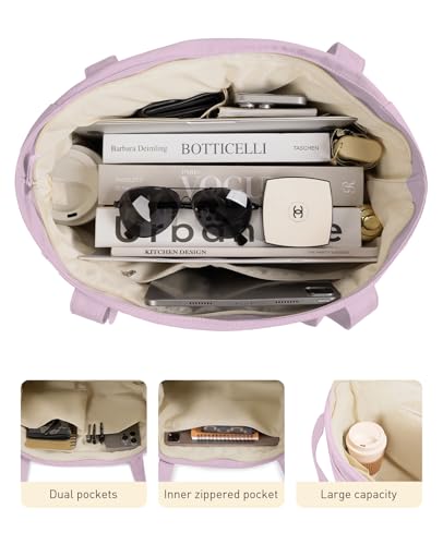 Bolso Tote para Mujer con Cierre, Ligero para Trabajo miniatura 6