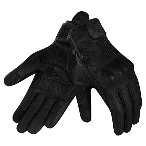 PRO FUTURE Guanti Moto in Pelle con Protezioni