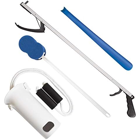 Rehabilitation Advantage Economy Hip/Knee Replacement Kit - 4 Pieces, Includes 32'' Reacher Cover