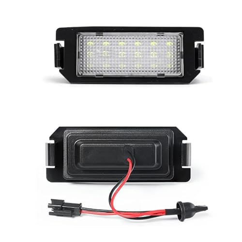 Dnhqknoaf pilotos matricula led Para Hyundai Para I10 I20 Tiburon Coupes 2001-2009 2 Uds Luz LED De Matrícula Lámpara Repuesto 18-SMD Xenón Blanco
