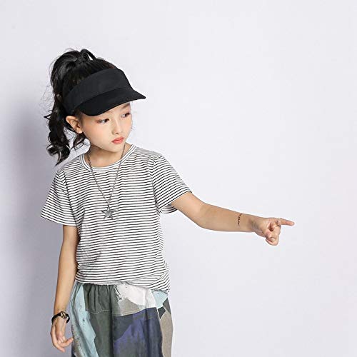 Kids Visor Sun Hat Adjustable Athletic Sports Hat Black #TOP4