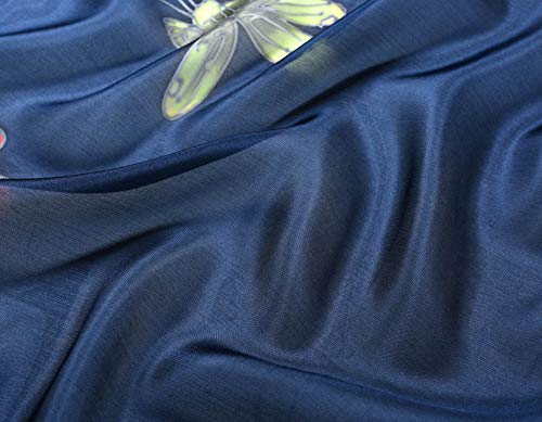 Invisible World Women's 100% Mulberry Silk Scarf Long Hand Painted Dragonfly3