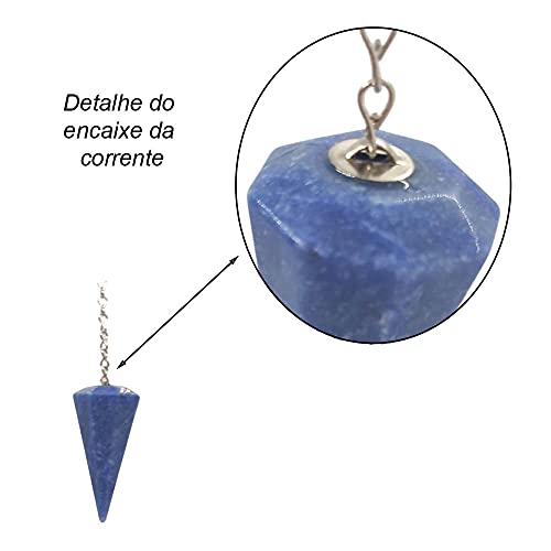 Pêndulo de Cristal Natural QUARTZO AZUL