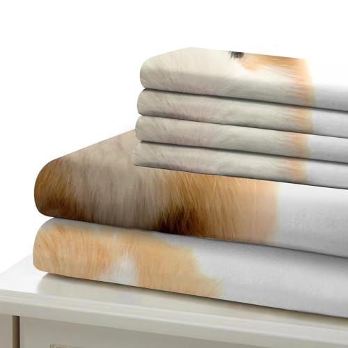 Housse de couette cochon d'inde microfibre résistante lavable pour lit une place enfants