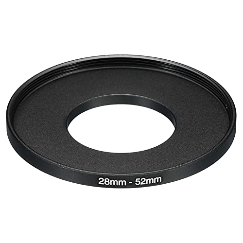 PATIKIL 28mm-52mm Metal Step Up Ring, Camera Lens Filter Adapter Ring Aluminum Filter Adapter Ring for Camera Lenses Hood Black
