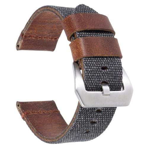 Bracelet de montre en nylon toile légère 20mm 24mm unisexe
