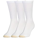 GOLDTOE Women's Hydro Teck Crew Socks, 3-Pairs, White, Large